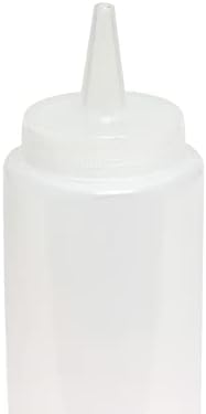 TrueCraftware 12 oz Clear Squeeze Condiment Bottles Set of 12 1