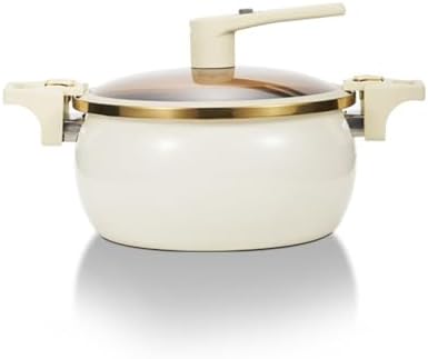 Modern Stock Pot with Glass Lid and Non-Stick Coating