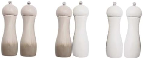 AUTSUPPL Manual Pepper Mill Salt Shaker Set 6 Inches Ceramic