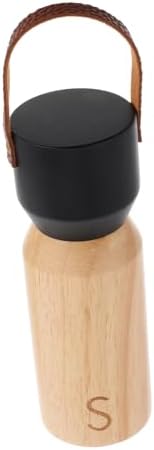 BRIGHTFUFU Manual Wooden Pepper Grinder with Black Cap 1