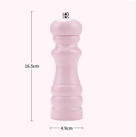BOFANGSM Pepper Salt Grinder 2 Pcs Wooden Adjustable Spice Mill Pink