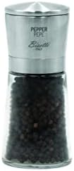 Bisetti La Spezia Glass Pepper Mill With Adjustable Grinder