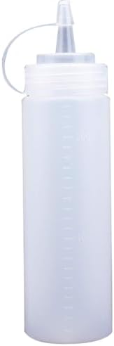 8-Oz Squeeze Condiment Bottles - 16 Pack with Twist Lids Funnel