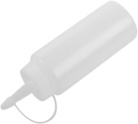 Plastic Squeeze Bottle Condiment Dispenser 6 Oz Clear White