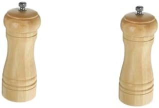 Ciieeo 2 Pcs Manual Pepper Mill and Salt Shaker