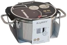BergHOFF Helix 725in Stockpot 22qt Glass Lid Stainless Steel Induction