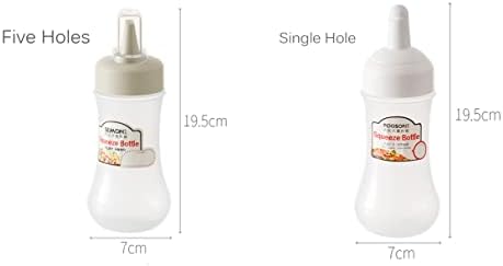 RROAD 4Packs Condiment Squeeze Bottle with 5-Hole Nozzle