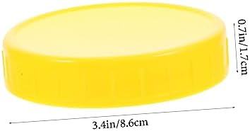 CIYODO 86mm Wide Mouth Mason Jar Lids Reusable Plastic Covers 1