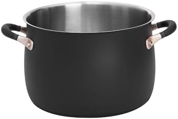 Meyer 8 Quart Stock Pot with Matte Black and Silicone Handles