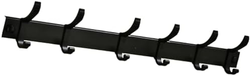 Ciieeo Wall Mounted 6 Peg Towel Rack Black