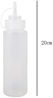 1 Piece Plastic Squeeze Condiment Bottle with Twist On Cap - 12 Oz White