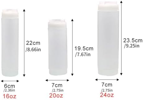 Condiment Squeeze Bottles 20oz Refillable Inverted Dispenser 1