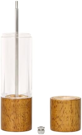 LZMS 4 Pack 8 Acrylic Salt Pepper Mill Set with Adjustable Coarseness