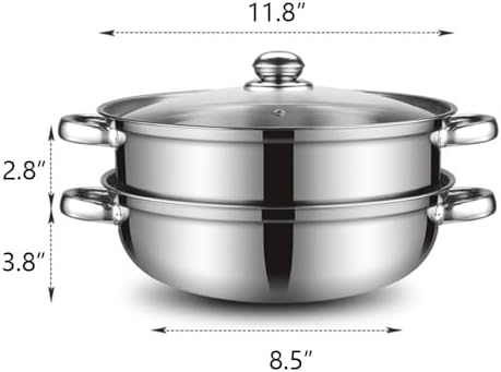 119 Inch Upgrade Capacity 2-Tier Steamer Pot