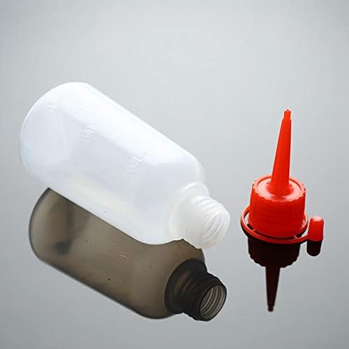 MinLia Plastic Clear Tip Squeeze Bottle Refillable Condiment Container with Cap