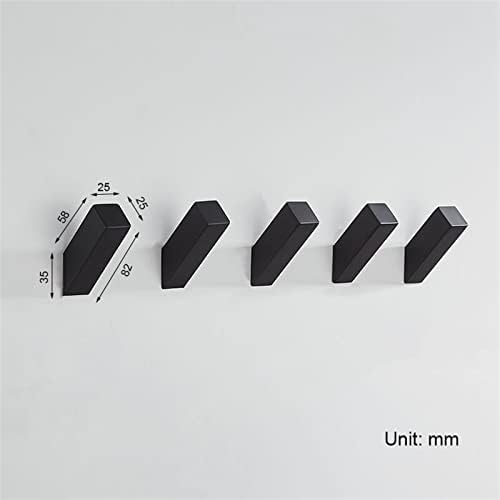 SUNESA Wall-Mounted Black Towel Hook 3Pcs