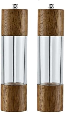 HXDMY Wooden Pepper Mill with Adjustable Ceramic Core