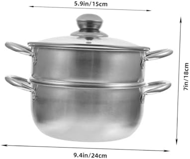 BRIGHTFUFU Food Grade Stainless Steel Steamer for Stove Top and Induction Cooker