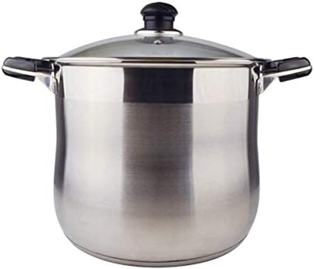 20 Quart Stainless Steel Stockpot with Glass Lid