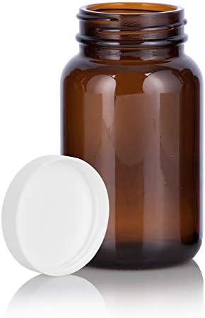 JUVITUS 5 oz Amber Glass Packer Bottles 6 Pack