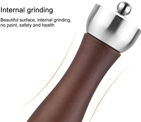 CHENYUEFA 6 Inch Pepper Mill Set with Adjustable Coarseness