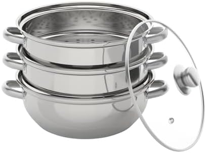 Bitodd 3 Tier Stainless Steel Steamer Set