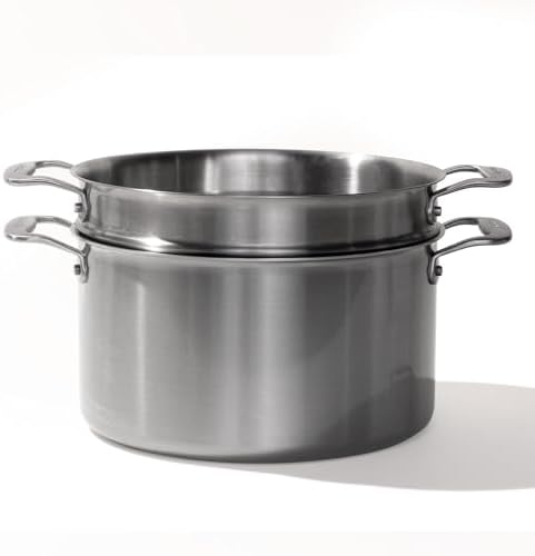 Made In 8 Quart Stainless Steel Stock Pot with Steamer Basket