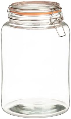 KitchenToolz Gallon Glass Jar with Hinged Lids - Pack of 2