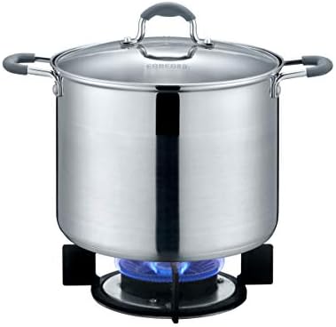 CONCORD 7 QT Stock Pot with Glass Lid and Triply Bottom