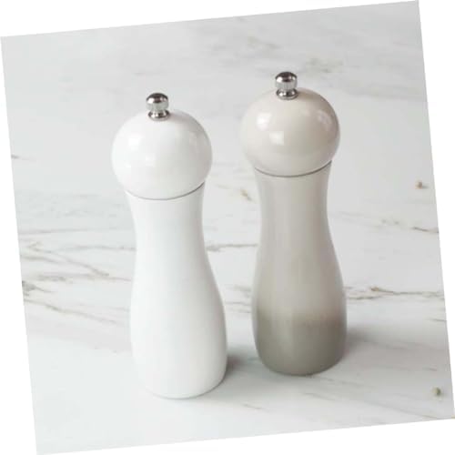 PAMINGONO Ceramic Pepper Mill and Salt Shaker Set