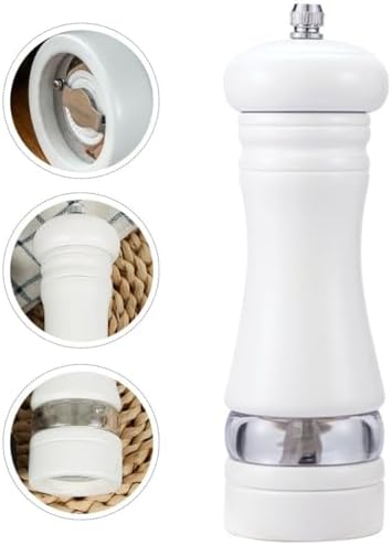 SHOWERORO Refillable Pepper Mill with Wood Handle