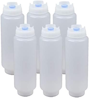 2 Set Squeeze Bottle Refillable 16 oz Blue Tip
