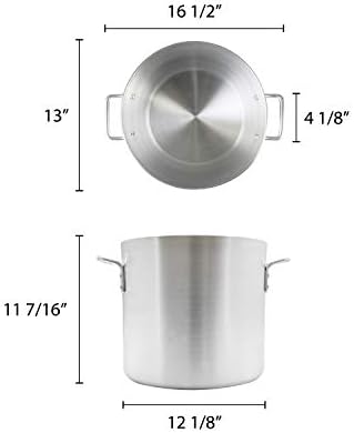 24 Quart Aluminum Stock Pot with Riveted Handles