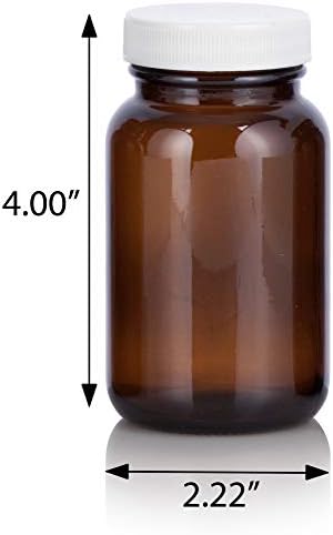 JUVITUS 5 oz Amber Glass Packer Bottles 6 Pack
