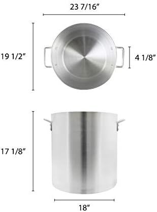 80 Quart Commercial Grade Aluminum Stock Pot