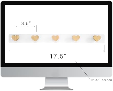 Yisiziyo Heart Shape Wall Mounted Coat Rack for Kids