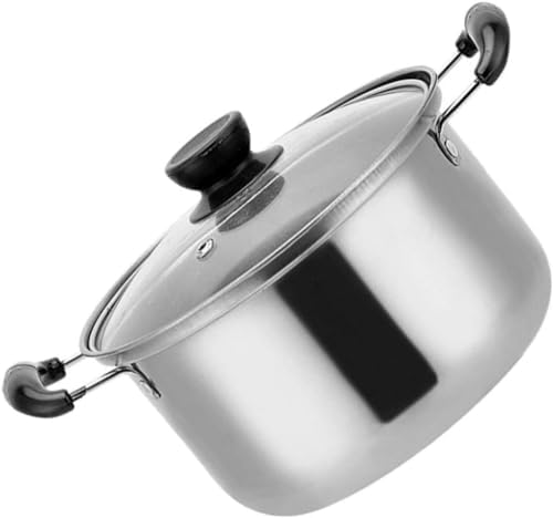 Stainless Steel Stock Pot with Glass Lid 18cm