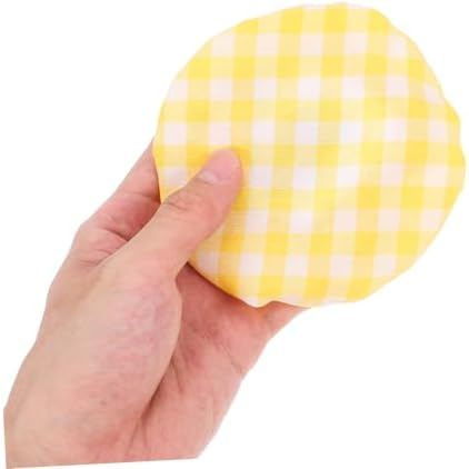 PRETYZOOM Fabric Jar Lids - Muslin Canning Covers for Mason Jars