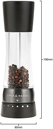 Cole Mason Derwent Black Wood Salt Pepper Mills Gift Set