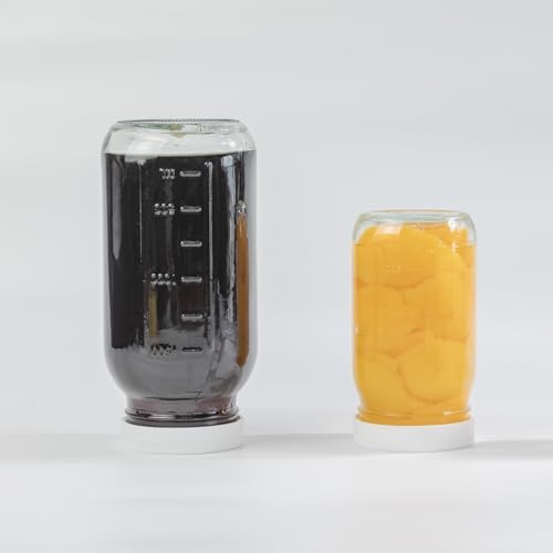 Yodecy 12 Pack 32 oz Clear Mason Jars with Airtight Lids