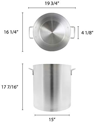 60 Quart Aluminum Stock Pot with Heavy Duty Handle