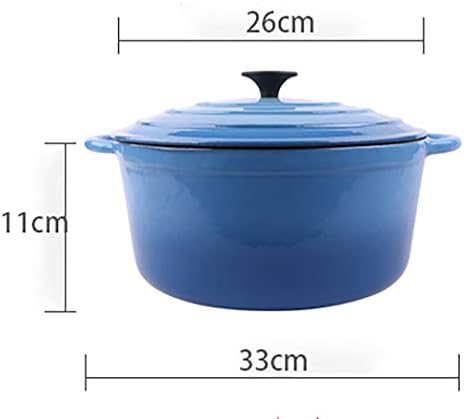 YYMIYU 26cm Blue Cast Iron Enamel Stockpot 1