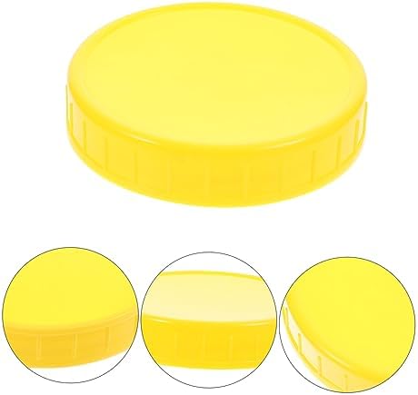 CIYODO 86mm Wide Mouth Mason Jar Lids Reusable Plastic Covers 1