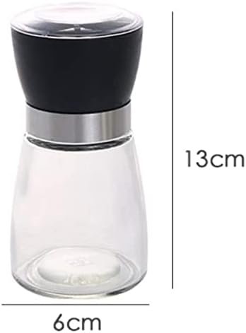 LEIXIUSM Refillable Pepper Mill 2pcs Black