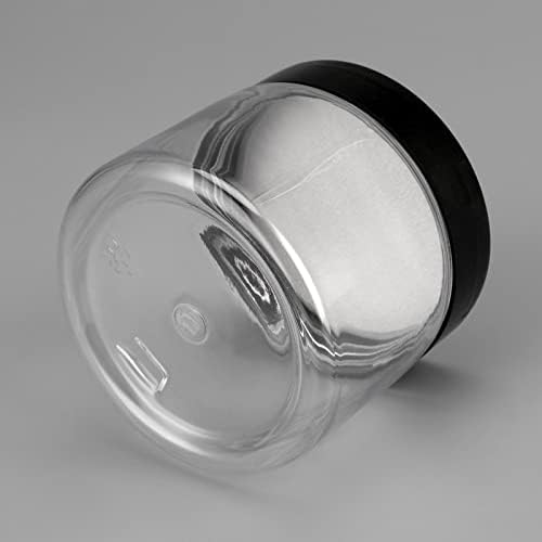 HOIGON 24 Pack Clear Plastic Jars with Lids for Storage