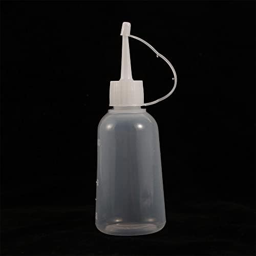 MinLia Plastic Clear Tip Squeeze Bottle Refillable Condiment Container with Cap
