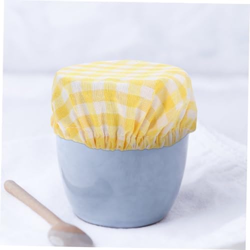 PRETYZOOM Fabric Jar Lids - Muslin Canning Covers for Mason Jars
