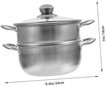 BRIGHTFUFU Food Grade Stainless Steel Steamer for Stove Top and Induction Cooker