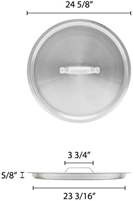 200 Quart Aluminum Stock Pot Lid - Commercial Grade