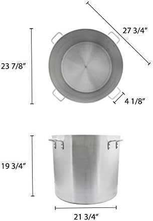140 Quart Aluminum Stock Pot with Riveted Handles